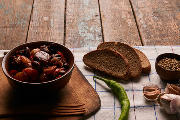 Roasted vegetables mushrooms, potato, bell pepper, tomato