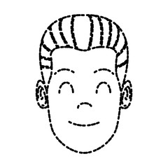 Man face cartoon icon vector illustration graphic design