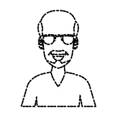 Man face cartoon icon vector illustration graphic design