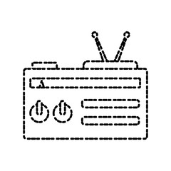 Old radio stereo icon vector illustration graphic design