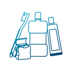 Dental hygiene products icon vector illustration graphic design