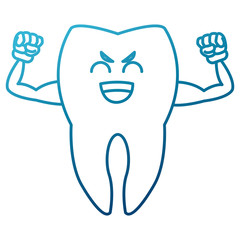 Cute tooth cartoon icon vector illustration graphic design