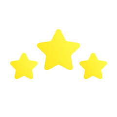 Stars rating. Level Completed. Level up. Element for game design. Vector