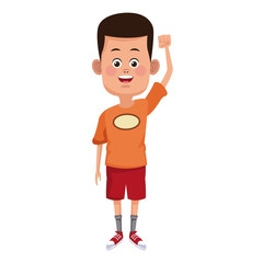 Cute boy cartoon icon vector illustration graphic design