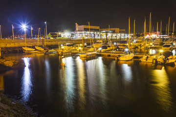 Marina of Combarro at night