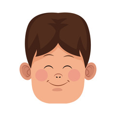 Funny boy face icon vector illustration graphic design