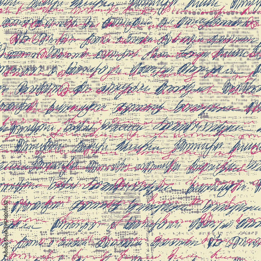 Poster seamless background pattern. imitation of a abstract vintage lettering. unreadable text.