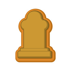 Halloween cookie Tombstone. gingerbread rip. Cookies for terrible holiday. Vector illustration