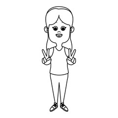 Cute girl cartoon icon vector illustration graphic design