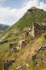 Fototapeta na wymiar Ruins of an abandoned fortress