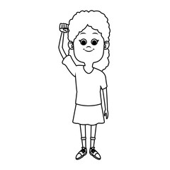 Cute girl cartoon icon vector illustration graphic design