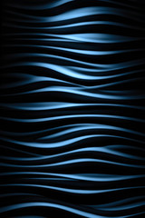 Abstract pattern of wavy blue and black lines