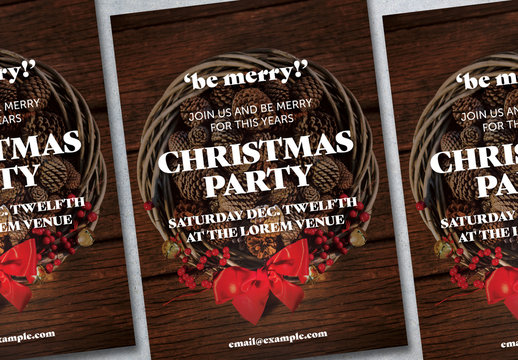 Christmas Party Poster Layout 3