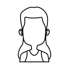 Girl faceless cartoon icon vector illustration graphic design