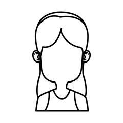 Girl faceless cartoon icon vector illustration graphic design