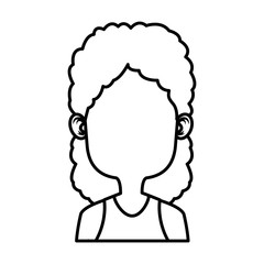 Girl faceless cartoon icon vector illustration graphic design