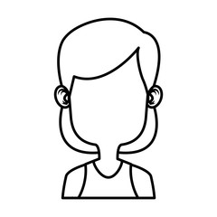 Obraz na płótnie Canvas Girl faceless cartoon icon vector illustration graphic design