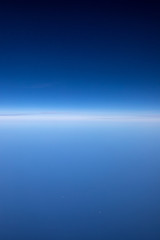 Obraz premium High altitude view between sky and space , in to the dark