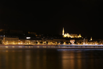 Fototapeta na wymiar View on the Old Fishermen Bastion in Budapest. Hungary.