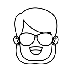 Girl with sunglasses icon vector illustration graphic design