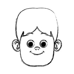 Funny boy face icon vector illustration graphic design