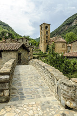 Fototapeta na wymiar sight of the medieval people of Beget in Gerona, Spain