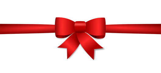 Geschenk rotes Schleifenband