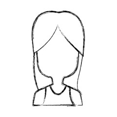 Girl faceless cartoon icon vector illustration graphic design