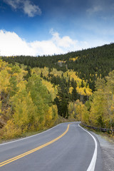 Fall colors along scenic Rt. 7 in Colorado.