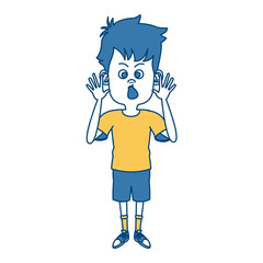 Cute and funny boy cartoon icon vector illustration graphic design