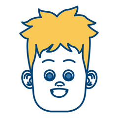 Funny boy face icon vector illustration graphic design