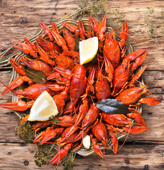 delicacy boiled crawfish
