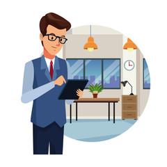 Business people cartoon icon vector illustration graphic design