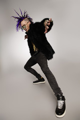 musician posing at studio