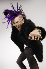 expressive punk guy