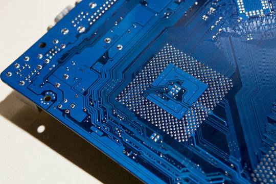 Electronic board. The color is blue.