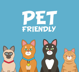 Pet friendly cartoon icon vector illustration graphic design