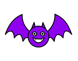 コウモリ(紫)