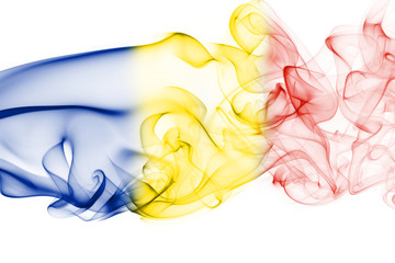 Romania national smoke flag