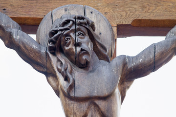 Jesus Christ crucified (an ancient wooden sculpture)