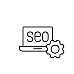 seo website optimization symbol line black icon