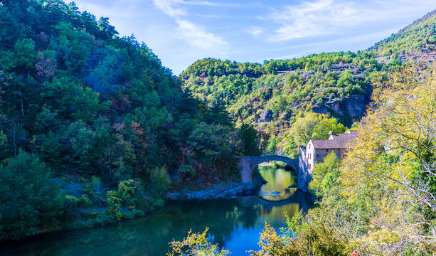 Gorges de la Dourbie en Aveyron, Occitanie en France