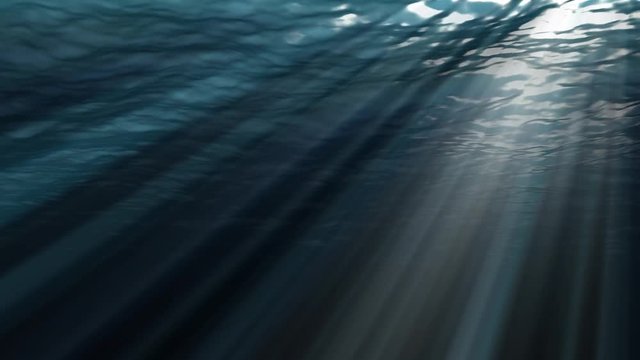 High quality looping animation of ocean waves from realistic underwater