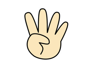 Obraz premium 手（4、色）