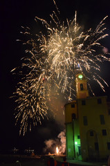 Fuochi di artificio festa patronale italiana