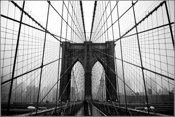 Crédence de cuisine en verre imprimé Brooklyn Bridge Le pont de Brooklyn