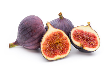 Fruits figs isolated on white background.