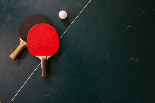 Ping pong rackets and table tennis ball