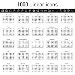 Universal linear icon set