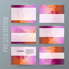 Horizontal banner background Design element powerpoint precentation03